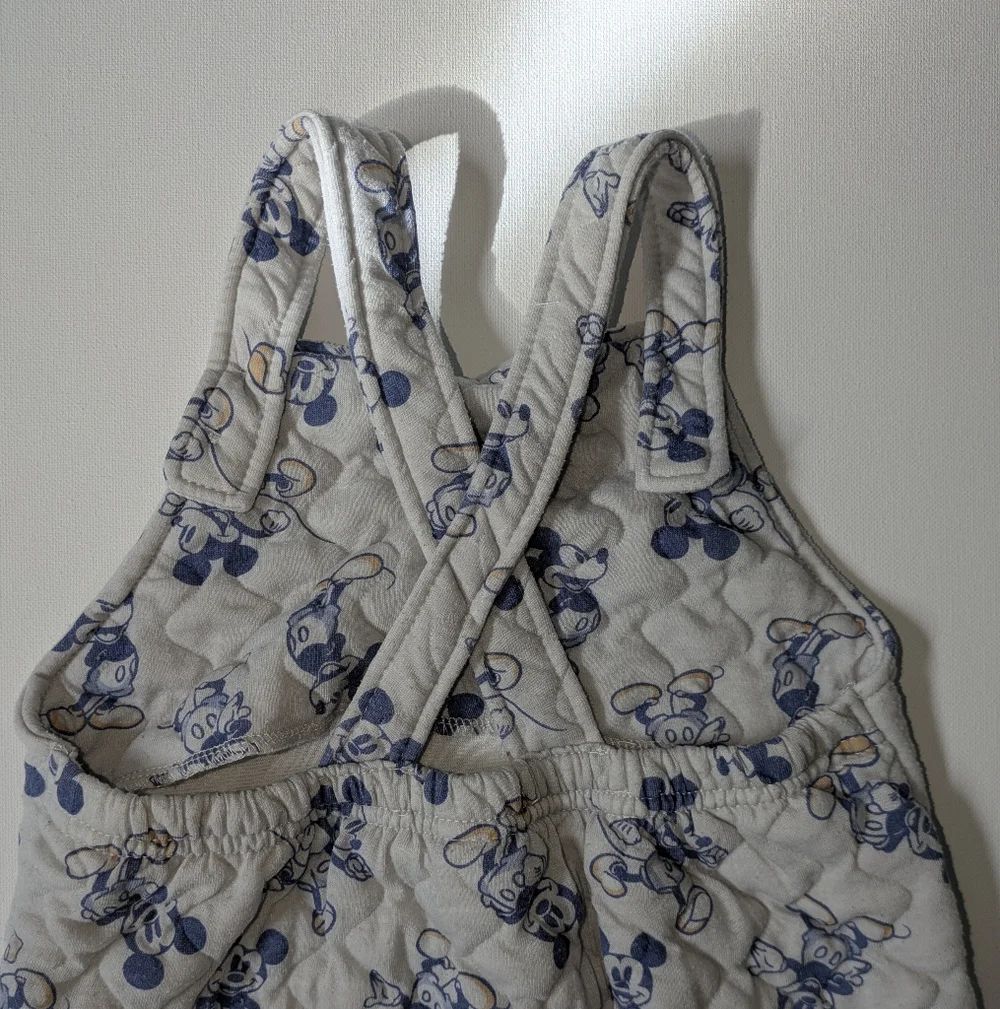 Disney Baby Blue and White Overalls 24 Months